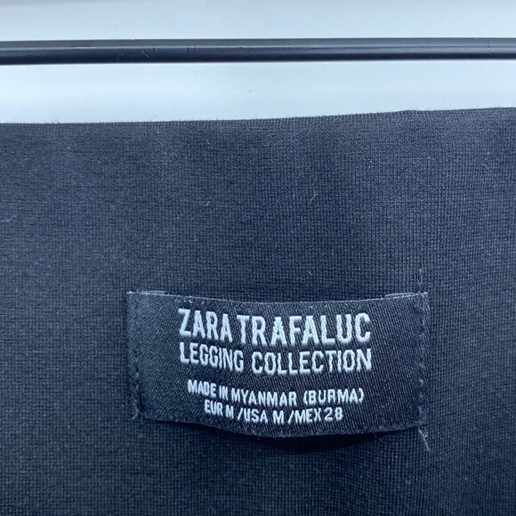 ZARA TRAFALUC Size M Black Stretch Rayon Ponte Knit Legging Collection Pant - Picture 6 of 11